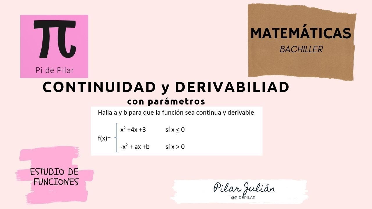 Derivabilidad de Funciones 1  Estudio de Funciones  @pidepilar