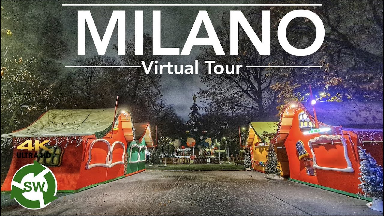 Walking in Milan Near Porta Venezia Amazing Wonderland Christmas Village 2021 First Day Opening (4K)