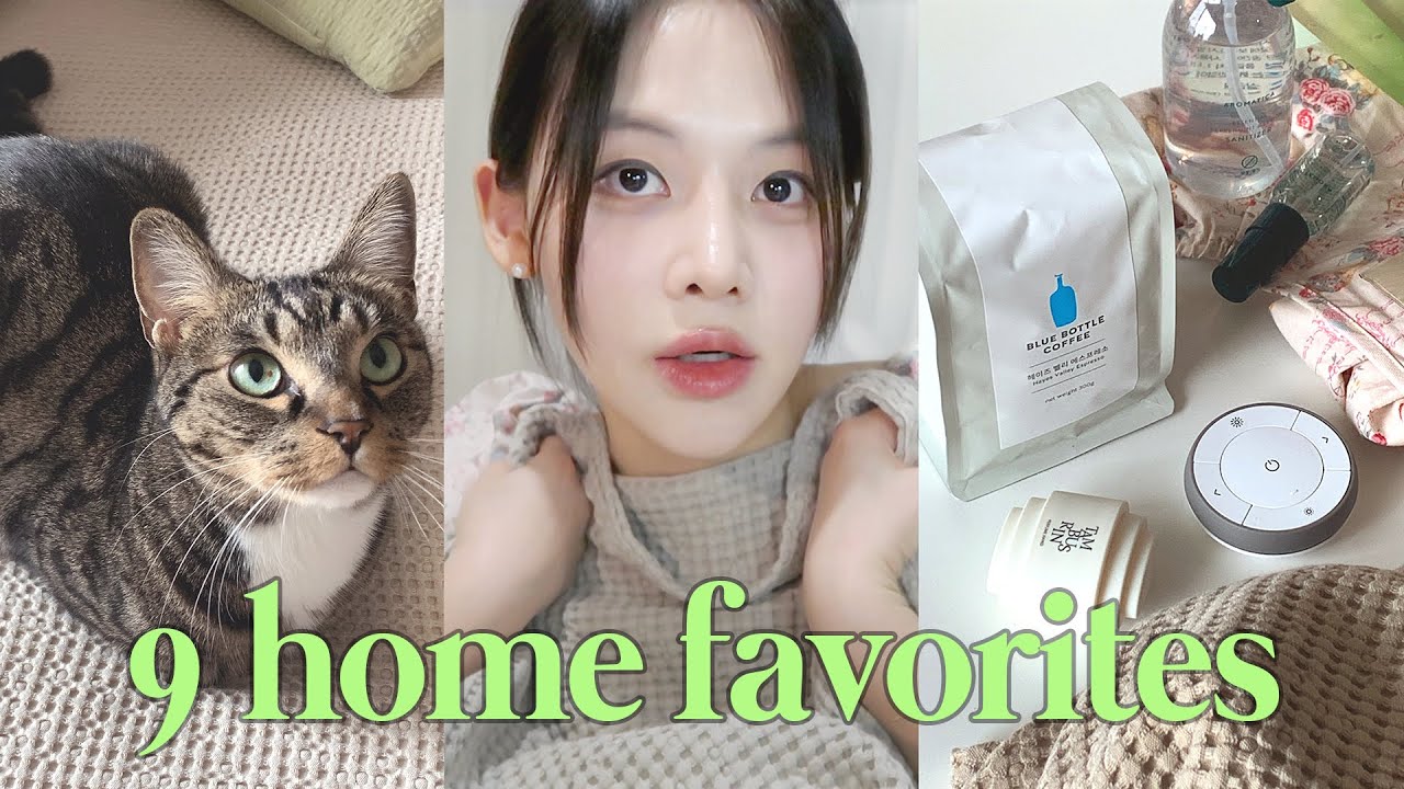 집순이를 위한 9가지 힐링템🧃 9 home favorites 🎧