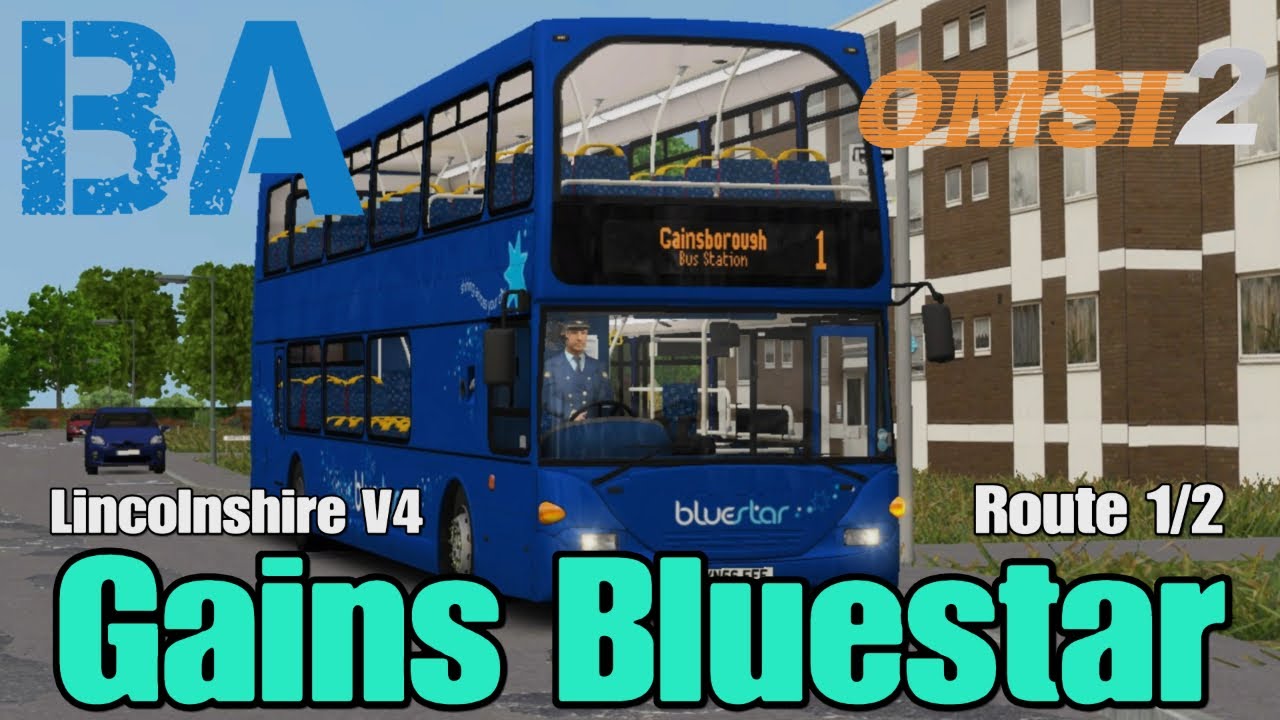Gains Bluestar - Route 1/2 - Scania Omnidekka - Lincolnshire V4 - OMSI 2