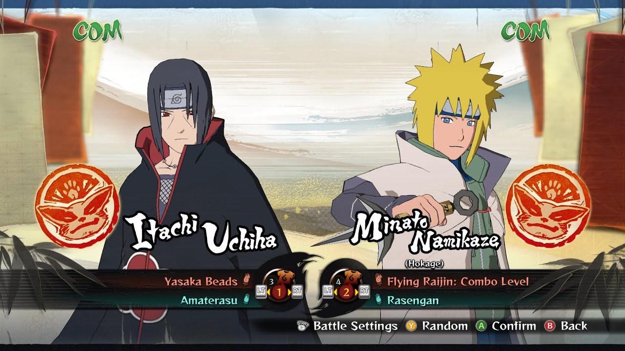 Itachi Uchiha vs Minato Namikaze — NARUTO SHIPPUDEN Ultimate Ninja STORM 4