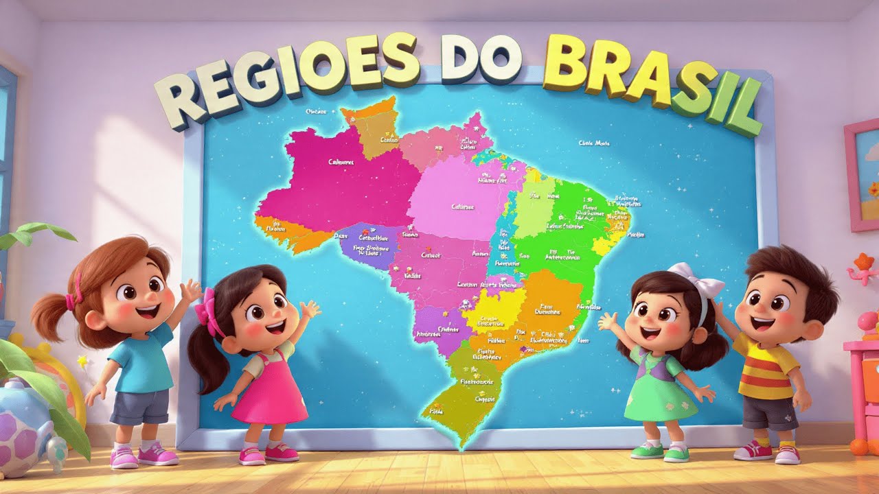 REGI&Otilde;ES DO BRASIL 🎶 M&Uacute;SICA SUPER EDUCATIVA E DIVERTIDA INFANTIL PARA CRIAN&Ccedil;AS 🎶