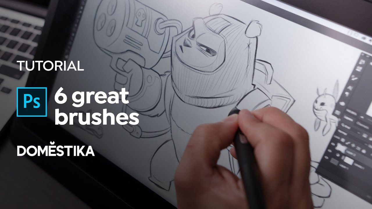Samouczek programu Photoshop: 6 pędzli do ilustracji cyfrowych | Joel Santana | Domestika
