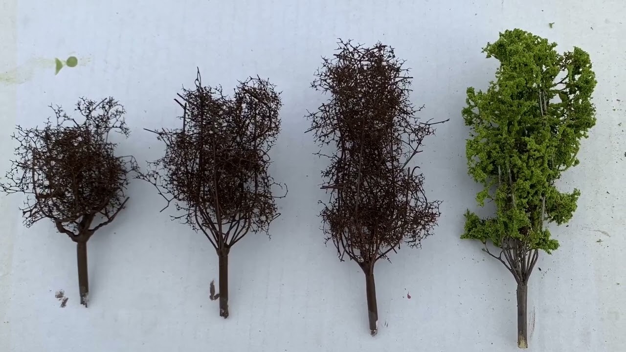 TUTO Comment fabriquer des arbres  , train échelle N,N scale,spur N