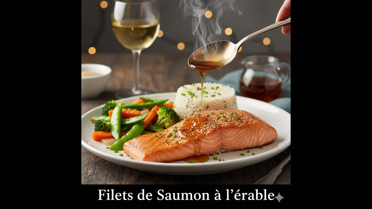 Recette de Filets de Saumon à l`érable facile et rapide.