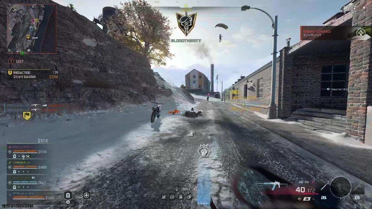 Running quads in loaded resurgence