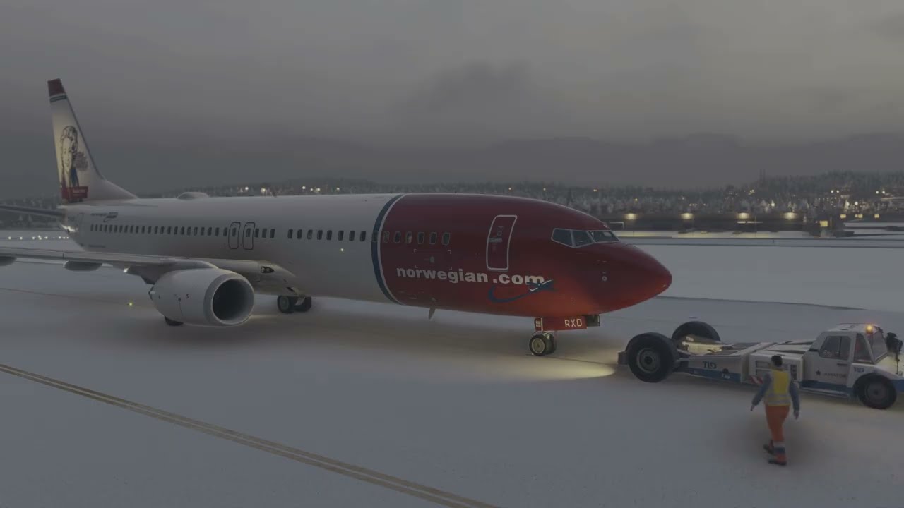 MSFS2024 | Norwegian PMDG 737-800 | Snowy Takeoff ENTC ❄️ &ndash; 4K Realistic