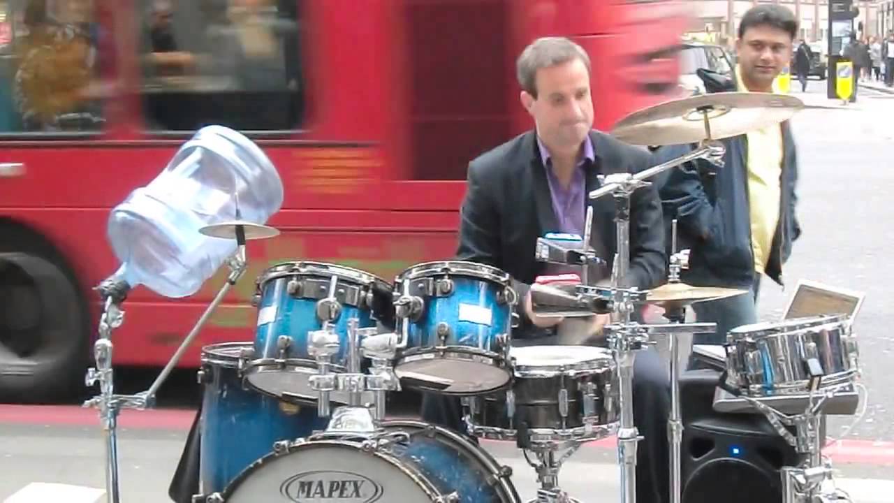 Insane D&B Jungle HipHop R&B Drumming nr Liverpool Street Station Oded Kafri
