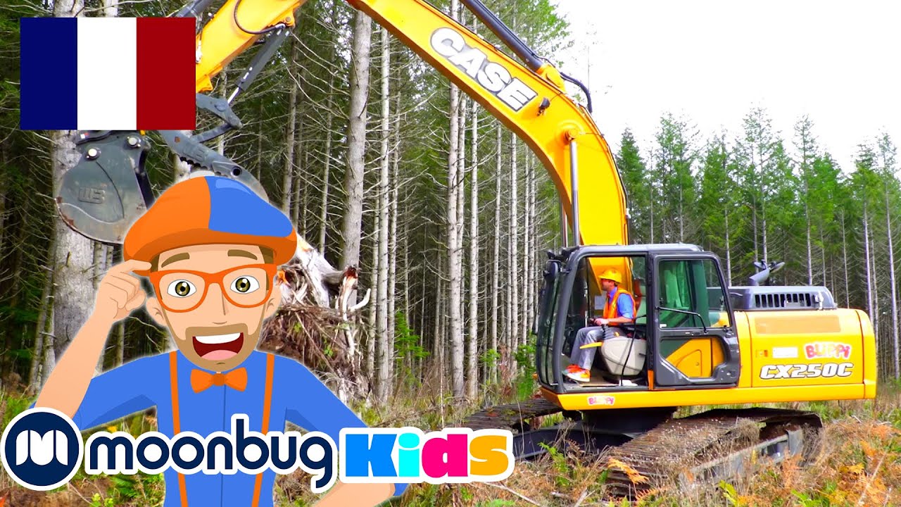 Blippi visite un chantier de construction | BLIPPI en Français | Vidéos Pour Enfants | Moonbug