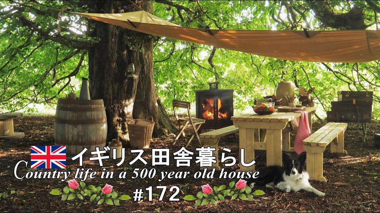 172 ジブリな森の手作りキッチン🍳薪ストーブで夕食を作る
