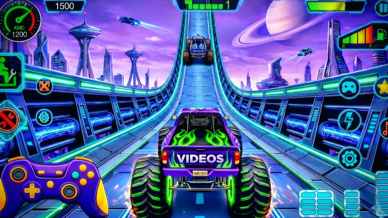 Ultimate Monster Truck Stunt: Small to Giant Cars vs. Giant Race