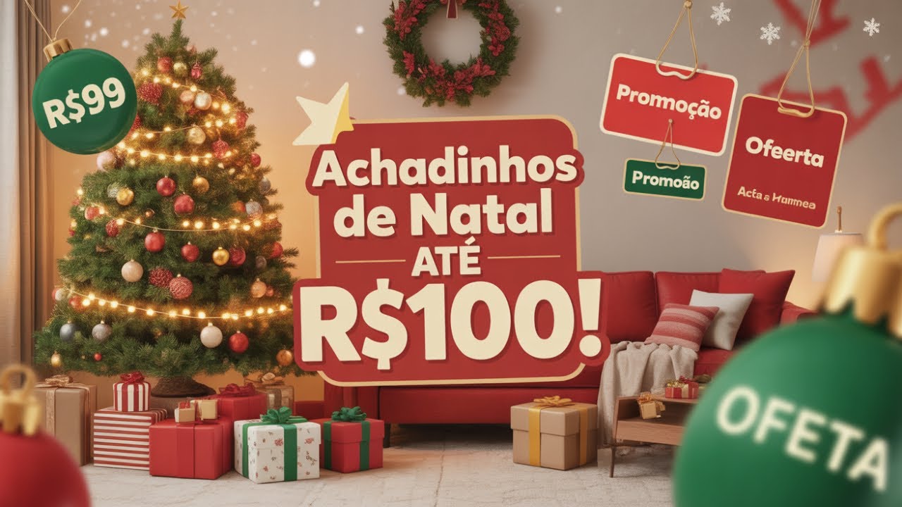 🎁 ACHADINHOS DE NATAL 🎄✨ Decore Sua Casa Gastando Pouco! (Tudo Até 100 Reais!)