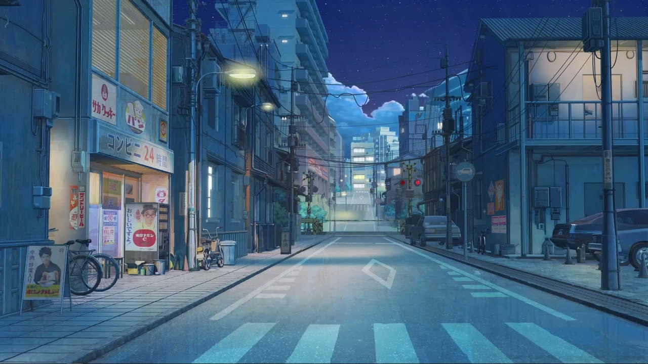 Background - Japan street at night
