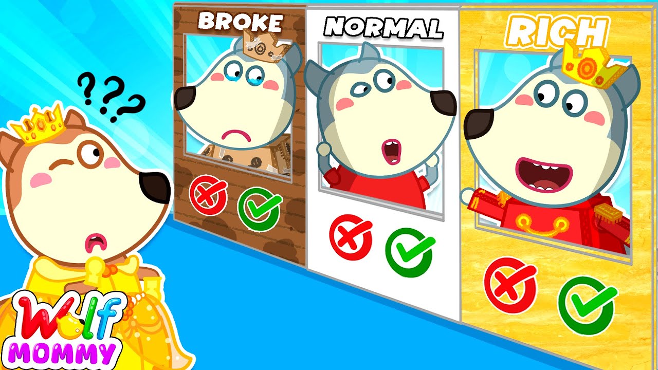 From BROKE Cardboard Box to RICH Prince! 👑 Little Wolf's DIY Costume! | Mommy Wolf Kids Cartoon