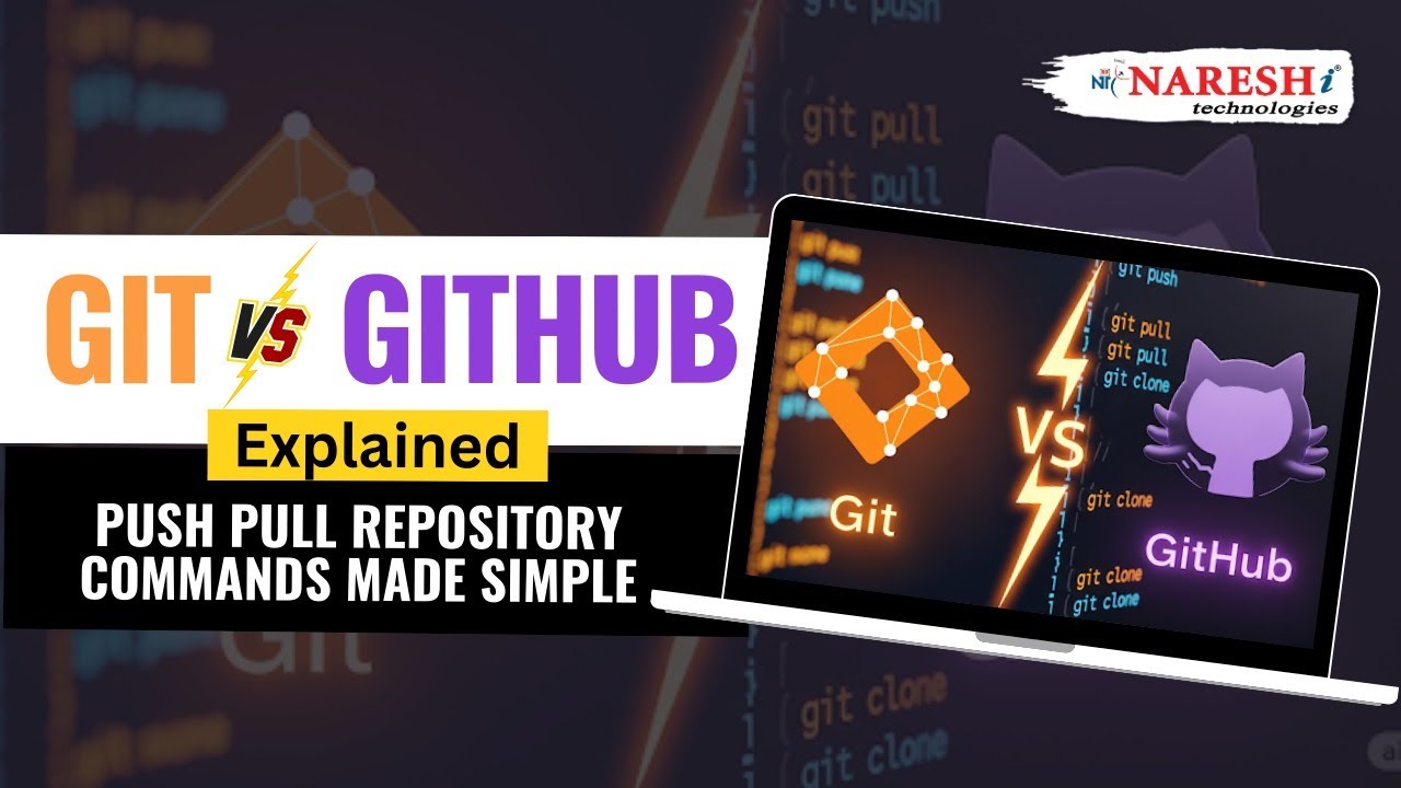 Git vs GitHub Explained: Push Pull Repository Commands Made Simple | NareshIT