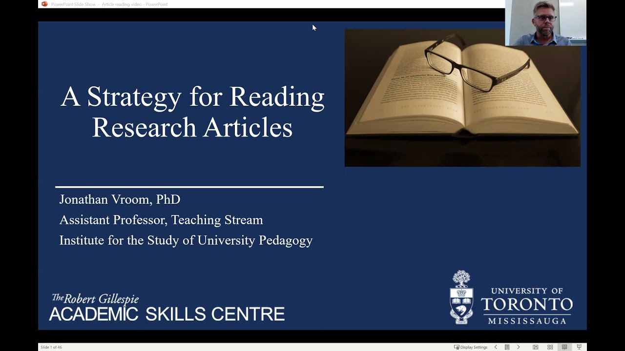 A Strategy for Reading Research Articles
