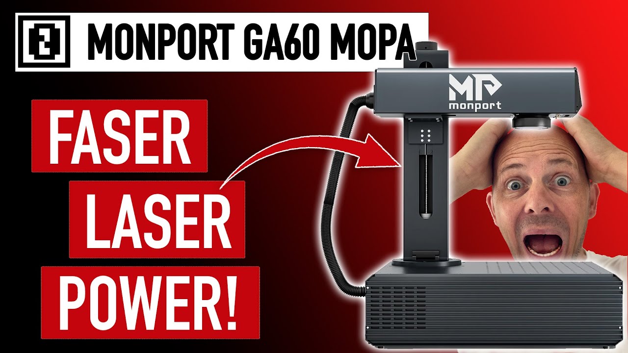 Faser-Laser Monport GA60 MOPA • Metall, Stein, Kunststoff • Warum DU so einen Faser Laser brauchst!