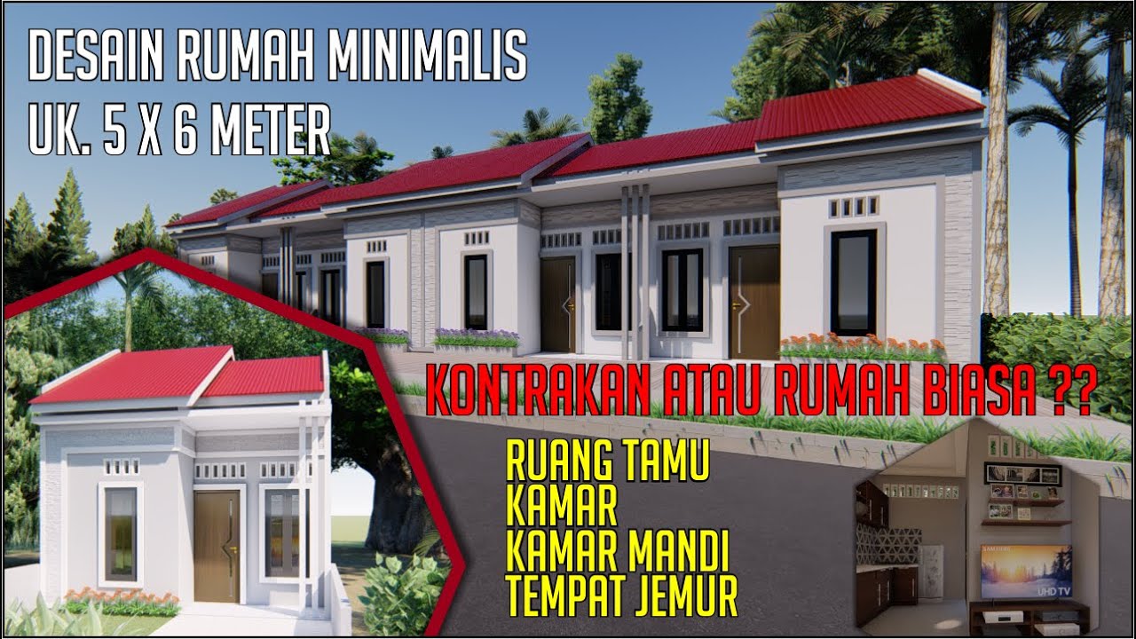 KONTRAKAN 5 X 6 METER LOW BUDGET... LENGKAP DENGAN RAB NYA..