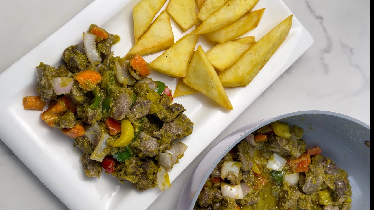 FRIED YAM AND PEPPERED GIZZARD