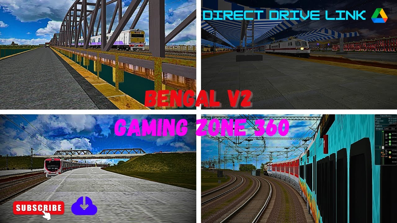 Bengal V2 | Bengal Route MSTS Freeware | New Update | Direct Drive Link #indianrailways #msts #free