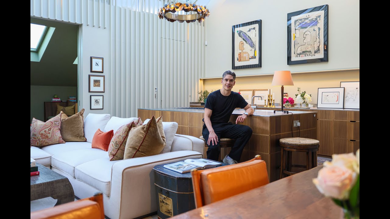 Luxury London Living: Tour a Stunning 4-Bedroom Home with a Huge Glass-Vaulted Ceiling!