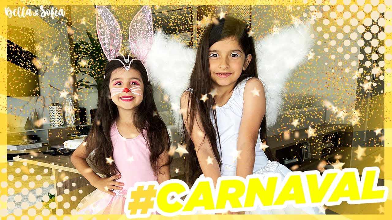 Bella e Sofia na rotina da manhã indo pro Baile de carnaval da escola