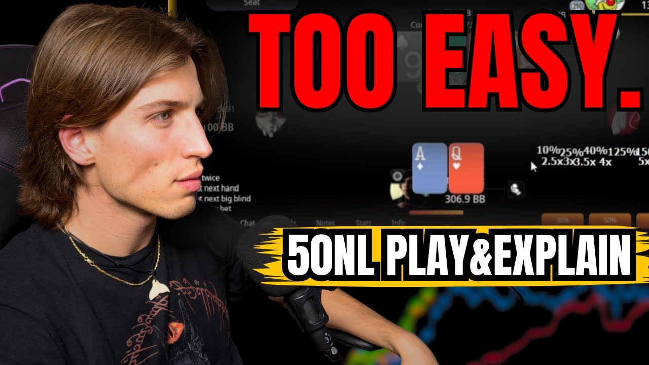 Watch Me DESTROY $50NL Poker — Play & Explain