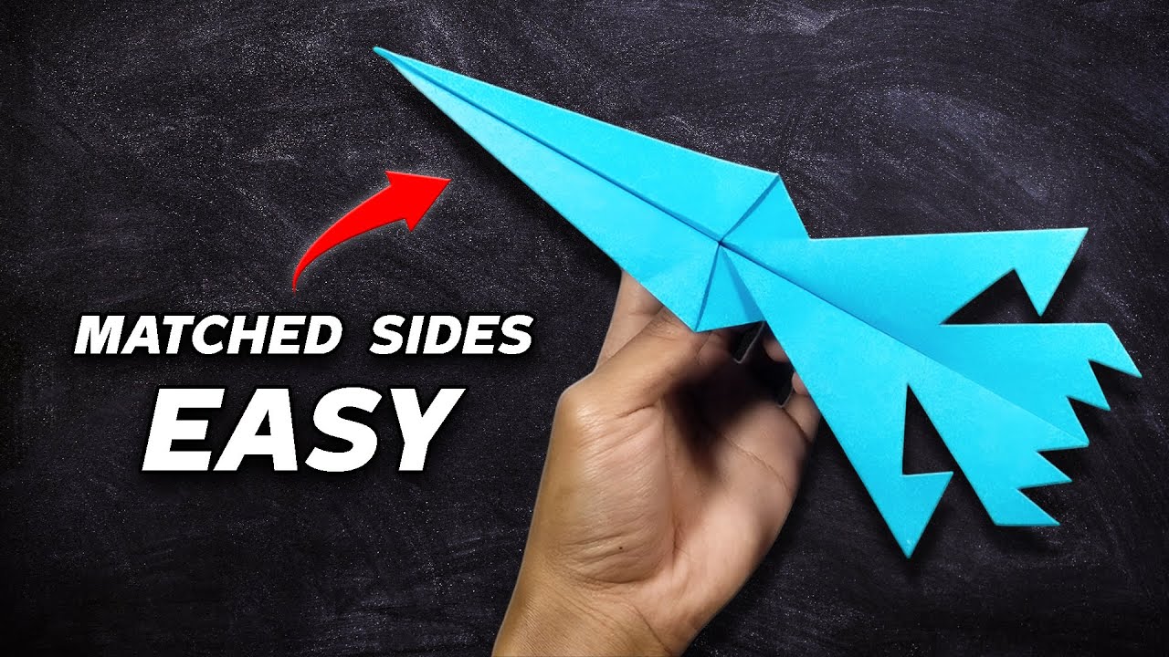 How to Fold an EASY Paper Airplane with Matched Sides