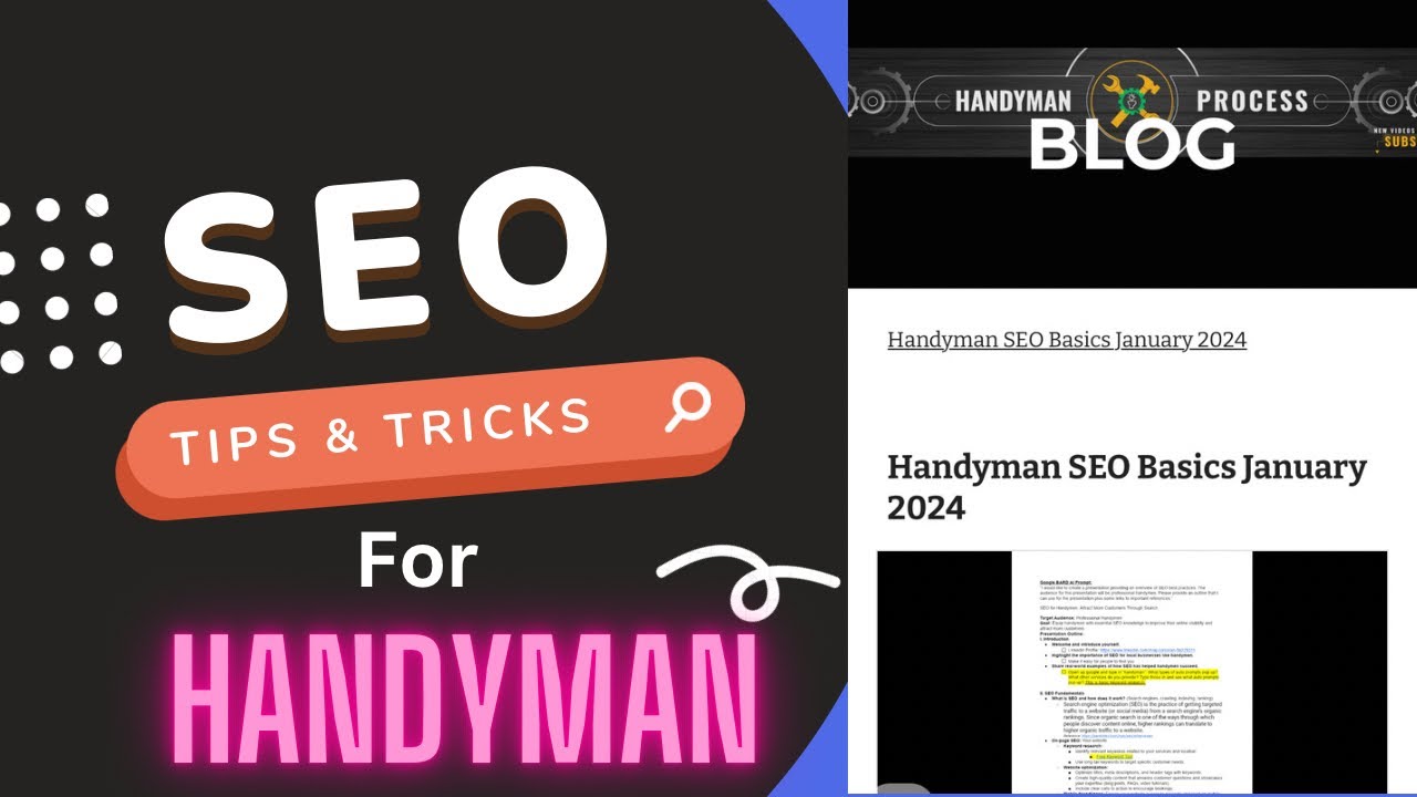 How to help people find your Handyman Business using SEO