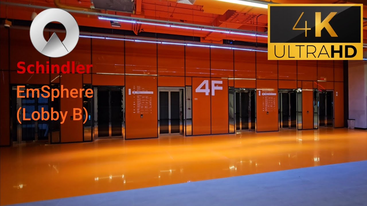 Schindler glass lifts at EmSphere (Lobby B)