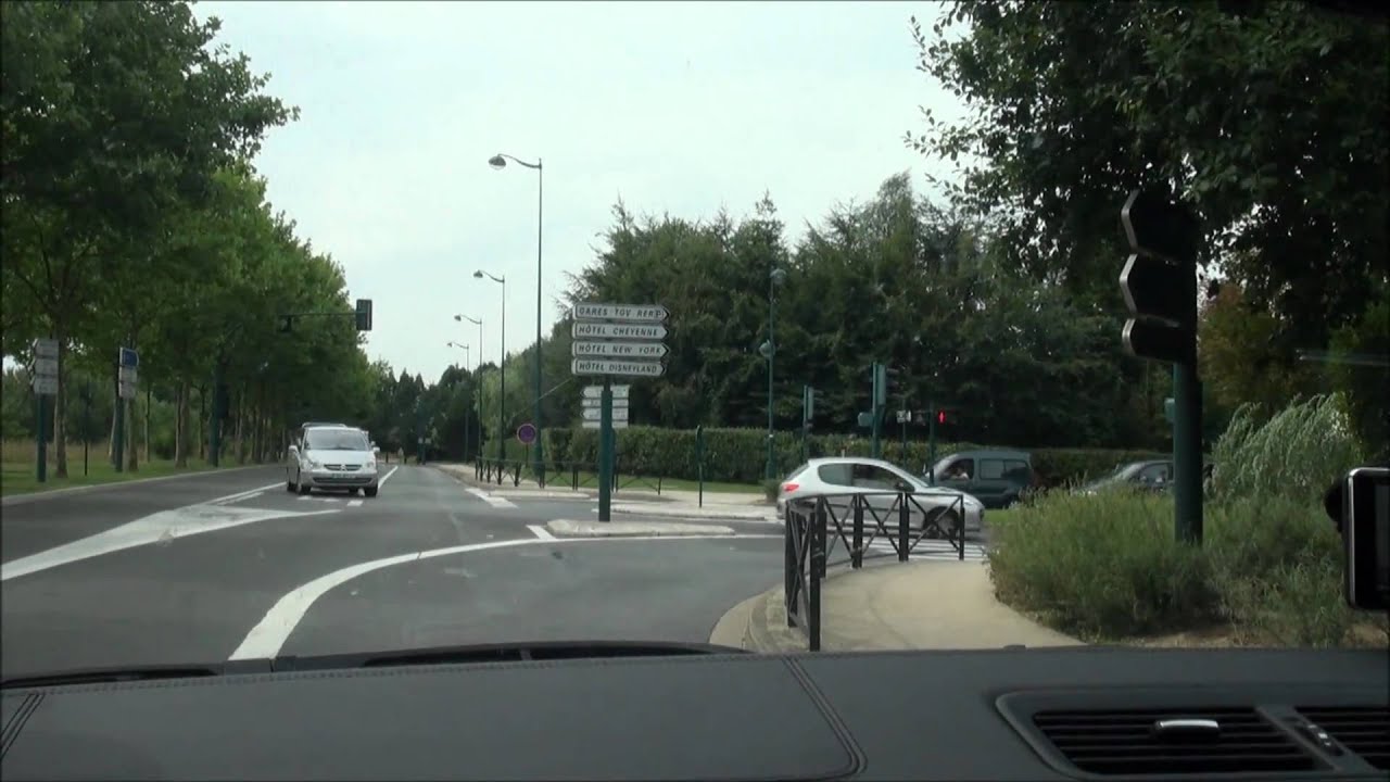 Arriving at Disneyland Hotel, Paris, by car, 22-08-2010, Part 1/2.
