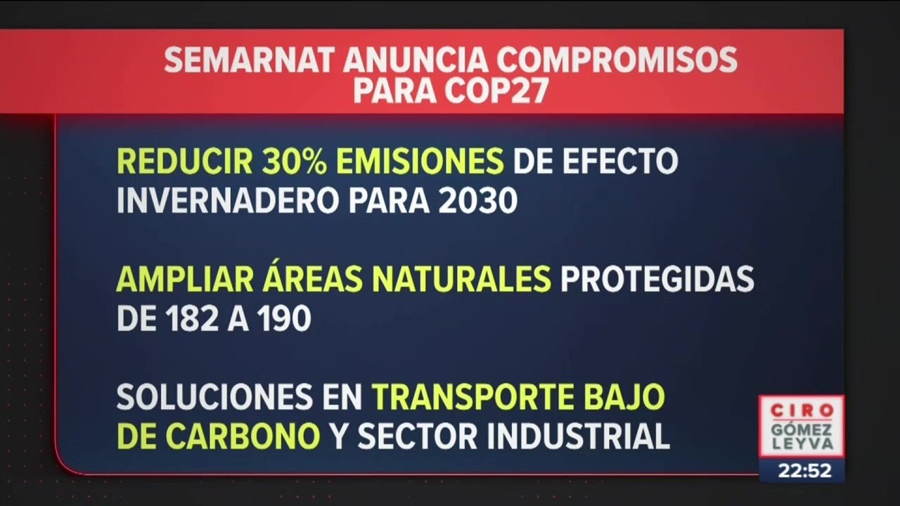 Semarnat anuncia compromisos para COP27 | Noticias con Ciro G&oacute;mez Leyva