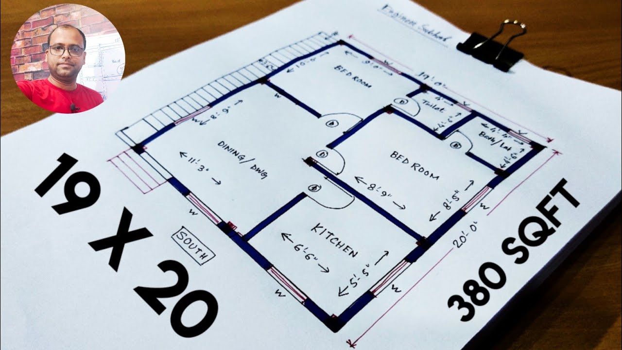 19 x 20 SMALL HOUSE PLAN II 19 X 20 GHAR KA DESIGN II 19 X 20 SMALL GHAR KA DESIGN