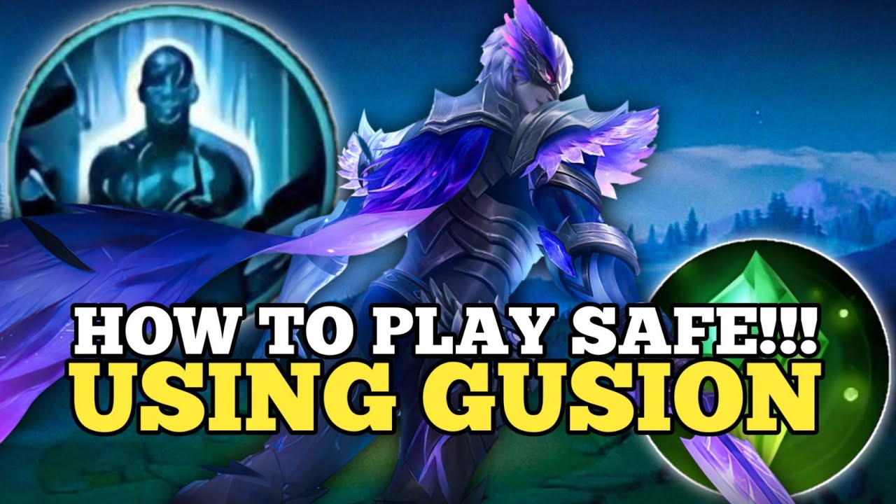 HOW TO PLAY SAFELY USING GUSION!!! Plus mvp - mobile legends
