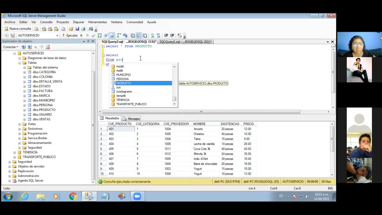 Funciones de Agregado en SQL - Ejemplos en clase, demo y explicación (COUNT, MAX, MIN, AVG, SUM)
