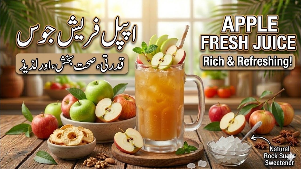 Apple Fresh Juice | Pure & Natural Apple Juice | Healthy Drink | Sharbaton Ka Safar