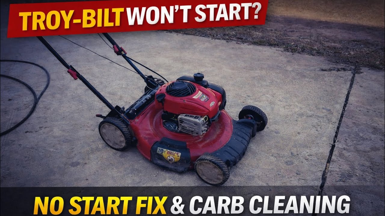 Troy Bilt TB110 - No Start Fix Plastic Carburetor Cleaning