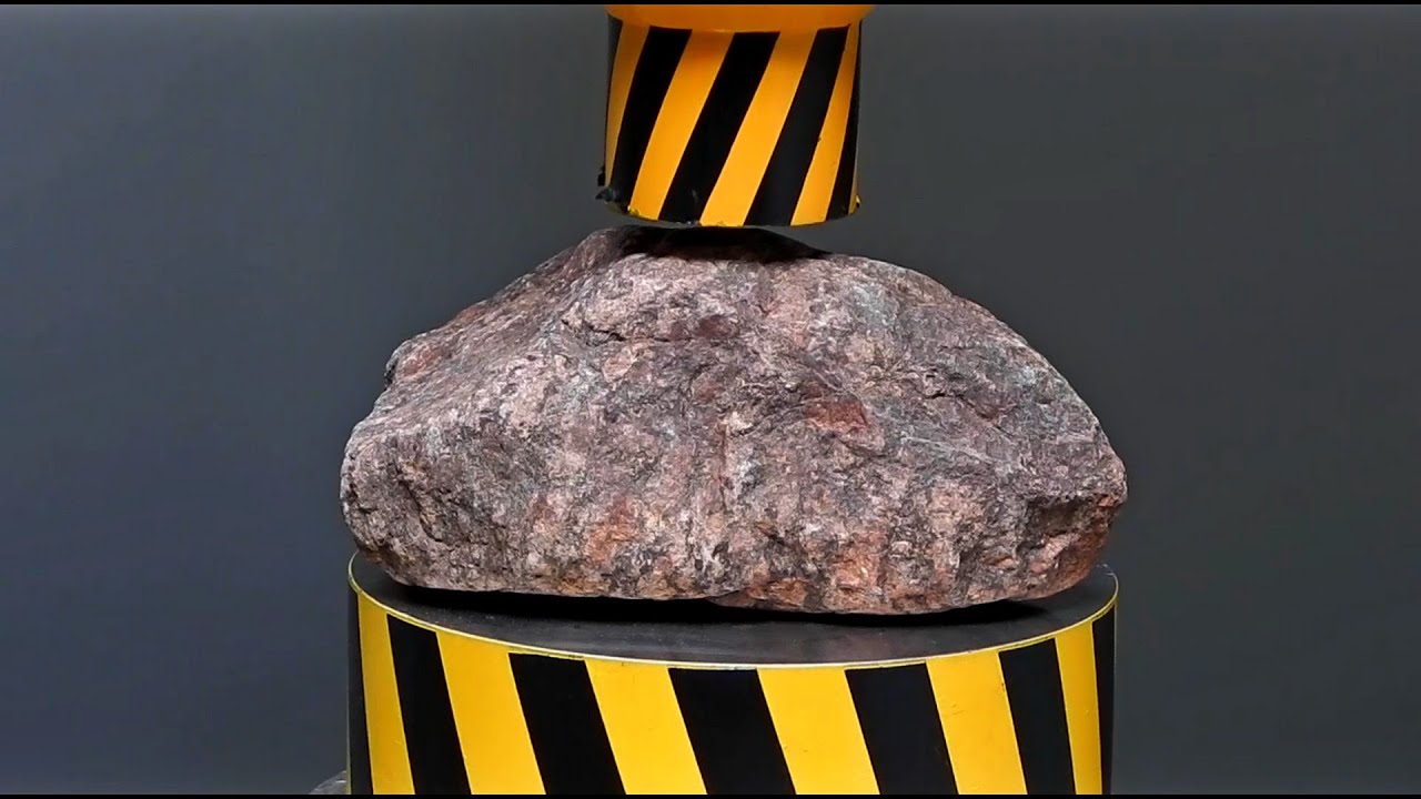100 TON HIDRAULIC PRESS VS STONE