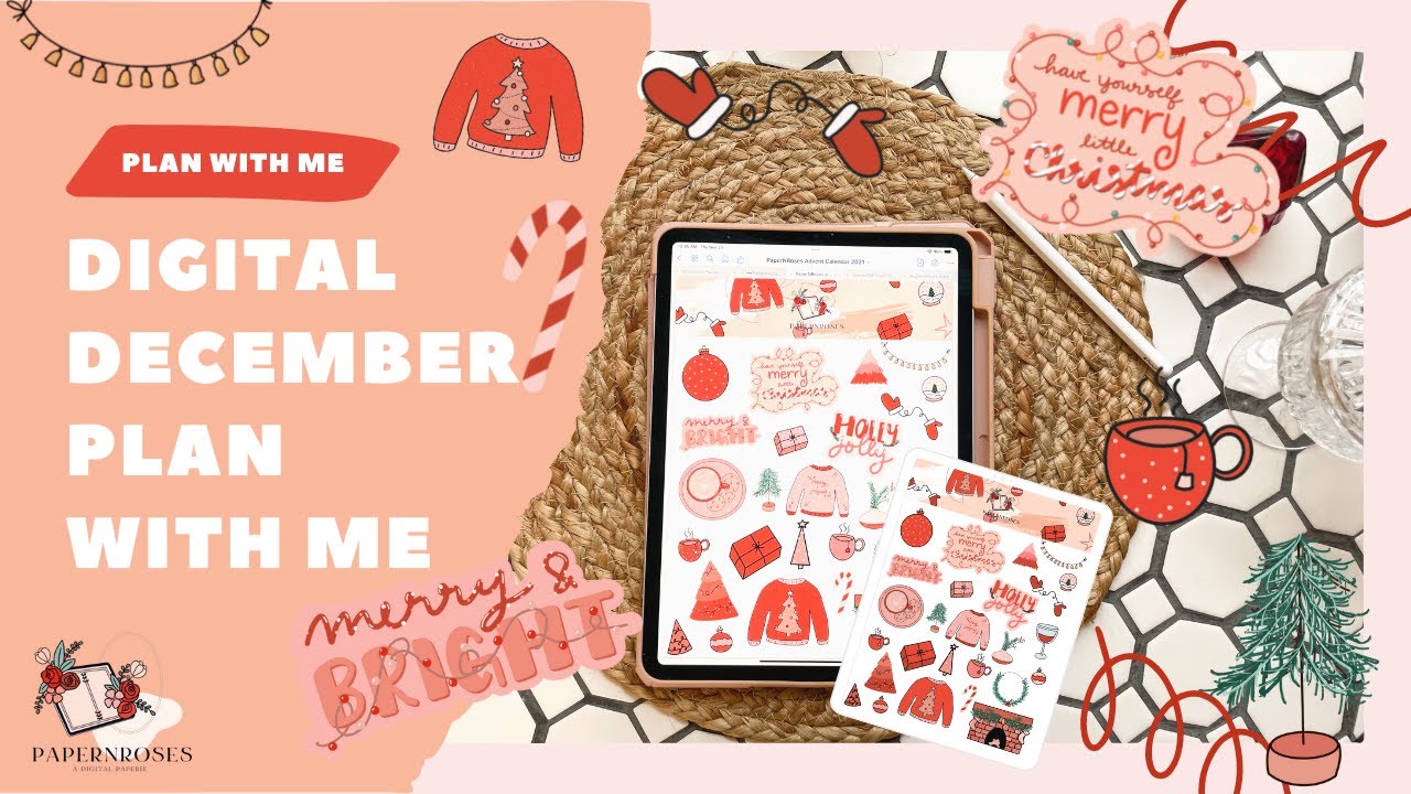 Digital December Plan With Me - Dream Life Digital Planner  - Plan with Me Digital Planner