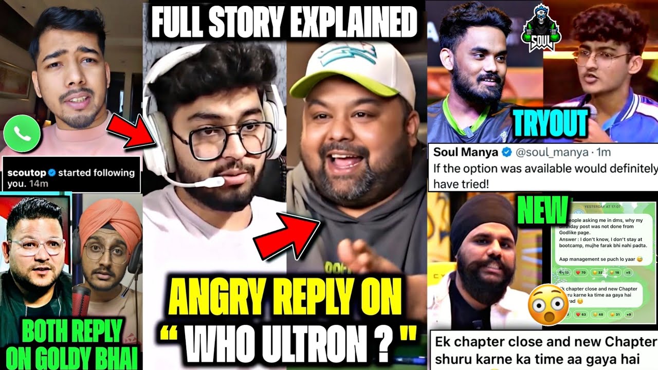 Ultron ANGRY on Goldy Bhai😳 Big CONTROVERSY😱 Manya on GOBLIN Tryout’s?🥵 Caster’s REPLY💯 GodL, S8uL