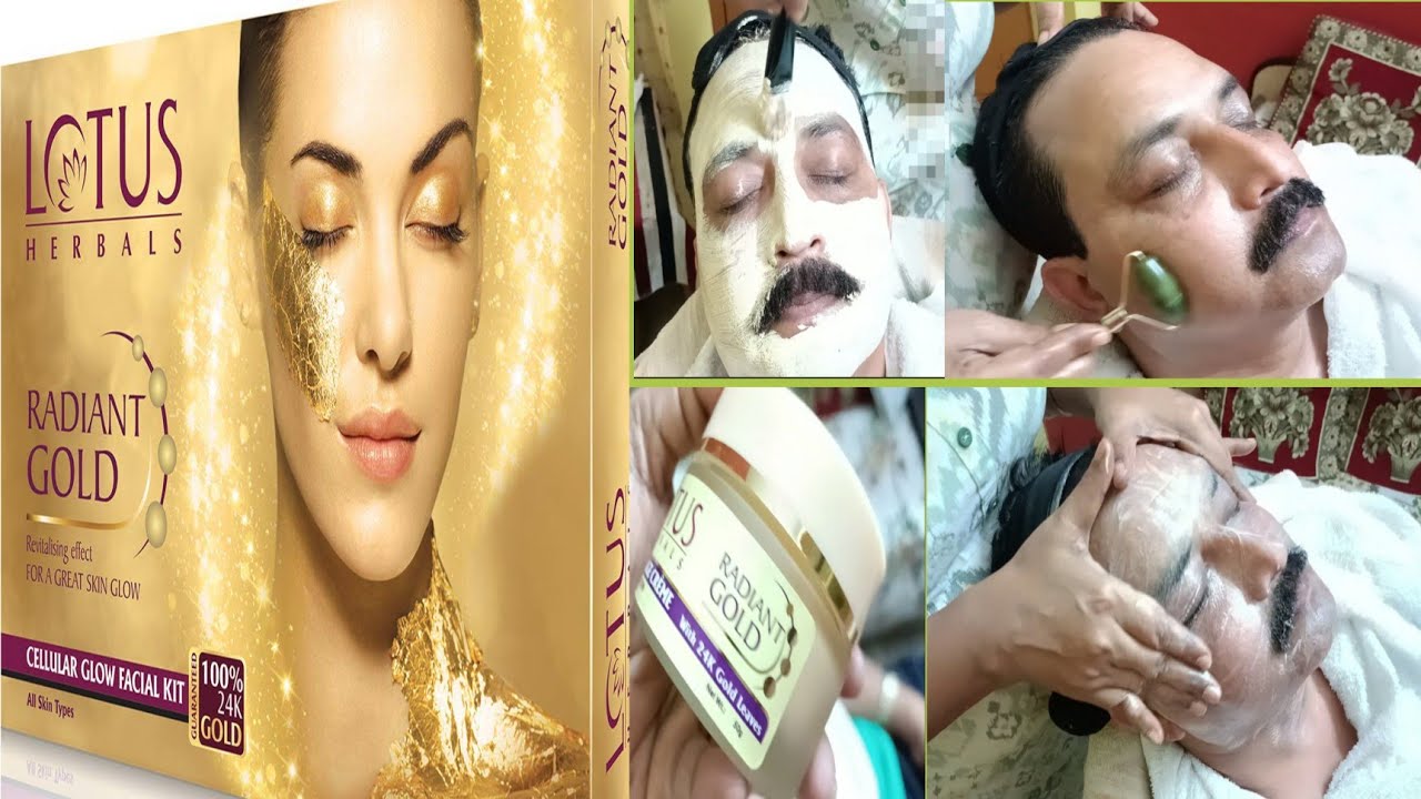 How to do Men's facial at home/ Lotus gold facial kit / facial tutorial for / Gents facial