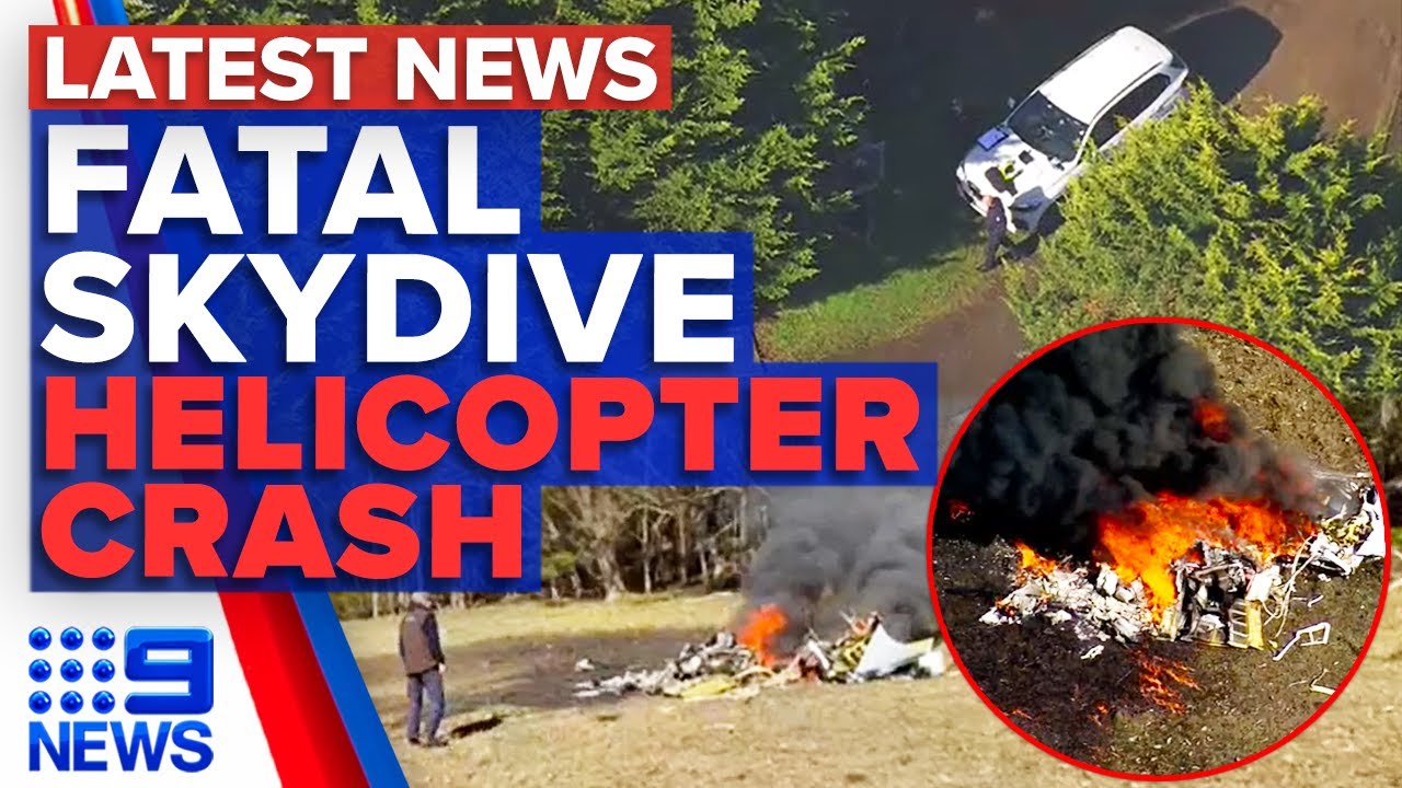 Fatal skydiving accident in Victoria, Probe underway for fatal helicopter crash | 9 News Australia