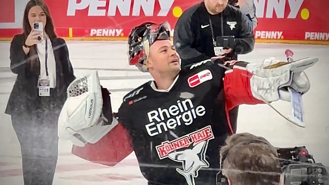 🙌🏒 Hudashow in voller Länge | Julius Hudacek feiert Derbysieg der Kölner Haie gegen Düsseldorfer EG