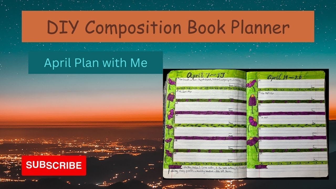 DIY Composition Book Planner - April Plan with Me - Week 2
