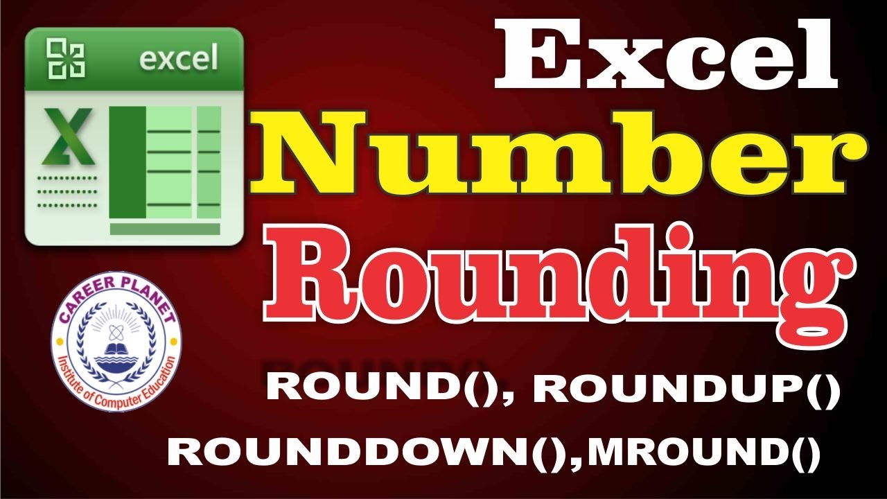 Excel-How to Round off Numbers (Hindi)|Formulas in Excel ROUND,ROUNDUP,ROUNDDOWN,MROUND|RSCIT Course
