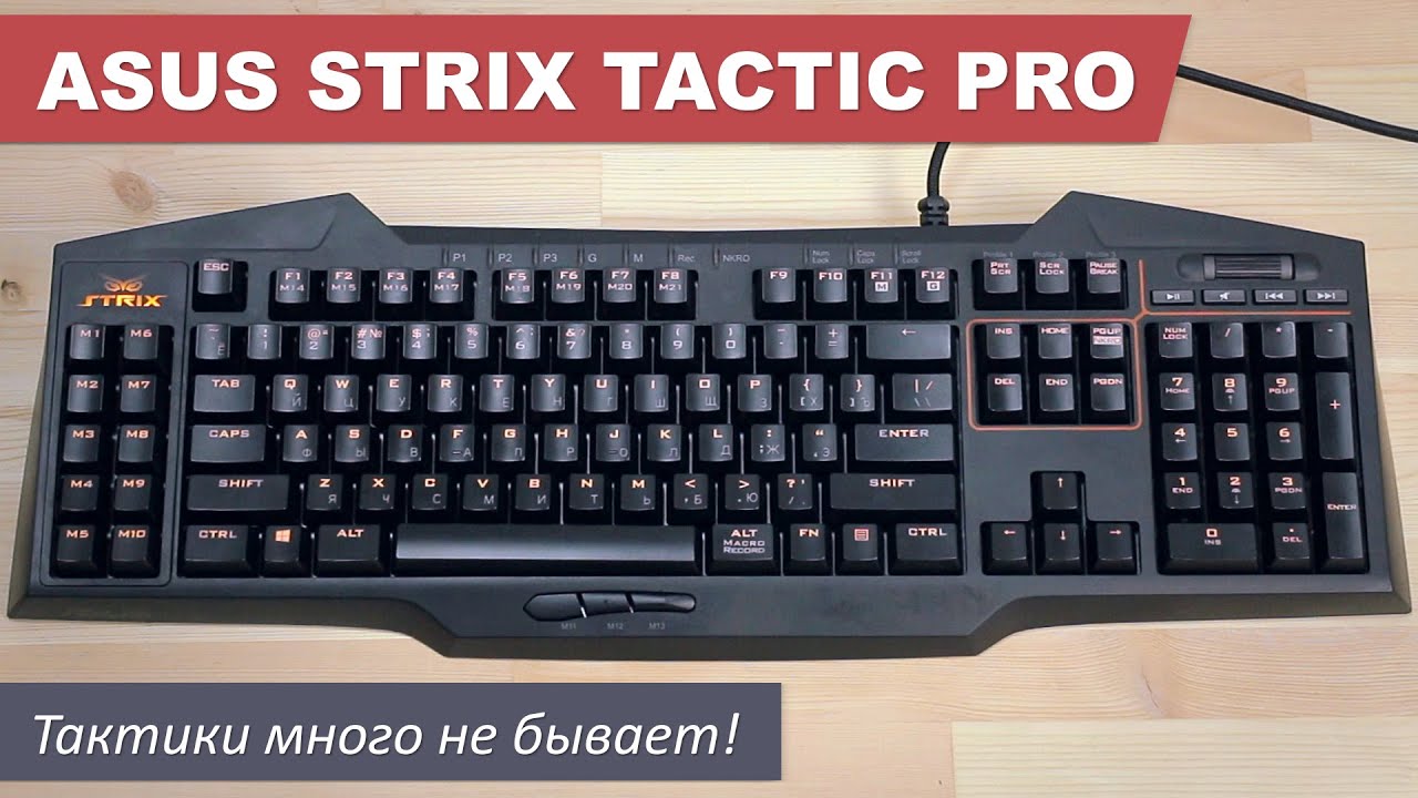 Клавиатура Asus Strix Tactic Pro - тактики много не бывает!