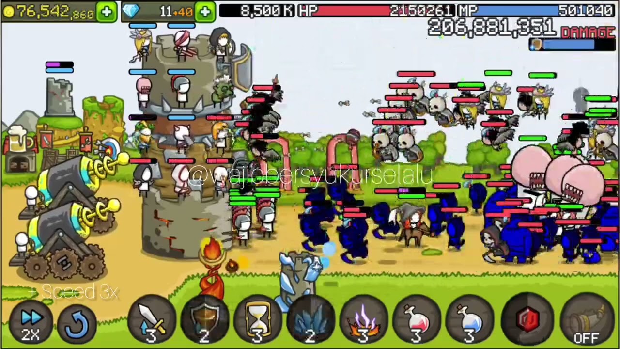 1046 Million Damage The Hell Season - 1250 Wave Grow Castle