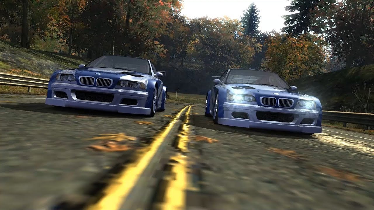 Nameless Driver's BMW M3 GTR vs Razor's BMW M3 GTR [NFS Most Wanted 2005]