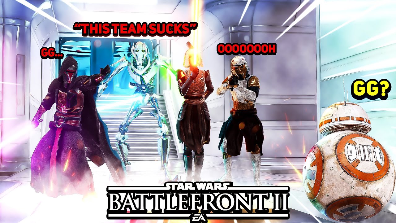 Star Wars Battlefront 2 SALTY Players & Funny Moments in Heroes VS Villains! (Battlefront 2)