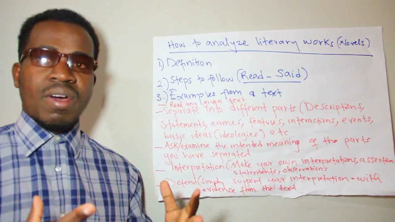 How to analyze a novel in literature in English